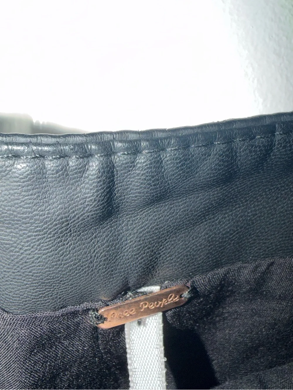 Free People Leather Mini Skirt